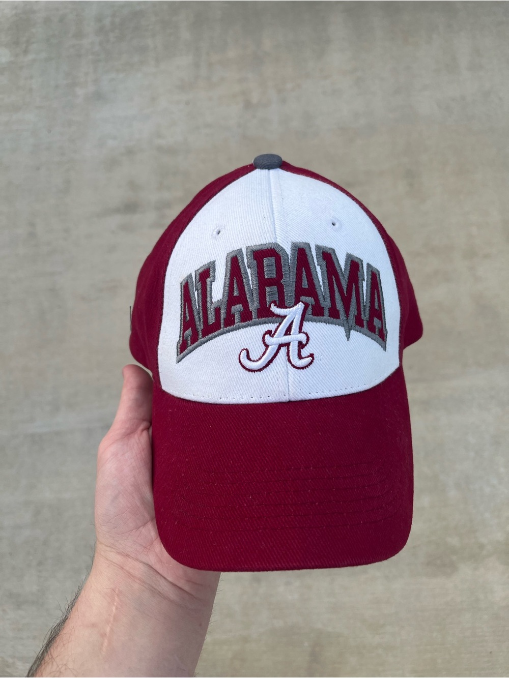 NCAA Official Vintage University of Alabama Crimson and White Baseball Cap